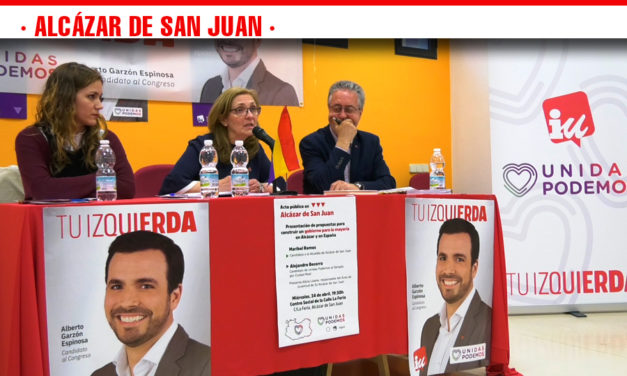Izquierda Unida presenta las propuestas de su programa político en el acto abierto al público celebrado en Alcázar de San Juan