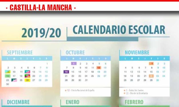 Calendario escolar para el curso académico 2019/2020 en la Comunidad de Castilla-La Mancha.