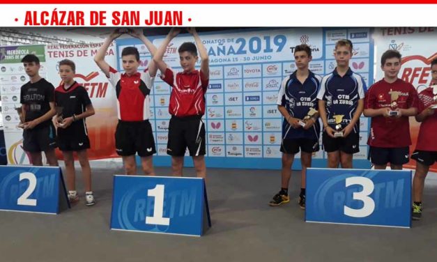 El Club de Tenis de mesa de Alcázar vuelve a tener representación en los podios de los Campeonatos de España