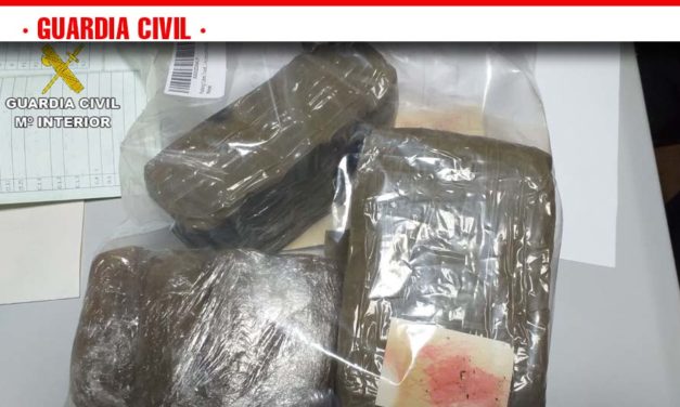 La Guardia Civil incauta más de 2 kilos de hachís en Argamasilla de Calatrava