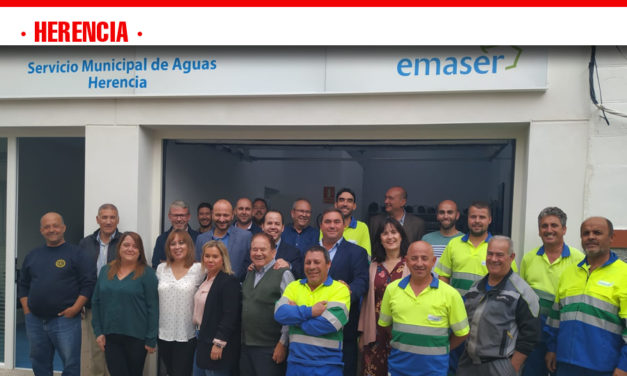 El alcalde de Herencia inaugura oficialmente la nueva oficina del Servicio de Aguas