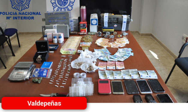 La Policía Nacional desmantela un punto de venta de drogas asentado en Valdepeñas