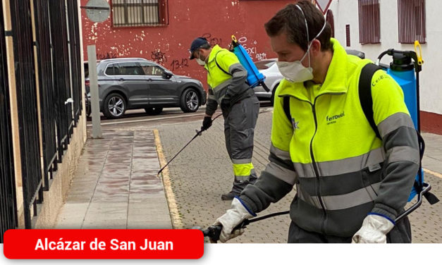 El Ayuntamiento de Alcázar de San Juan aborda la desinfección de las calles, mobiliario urbano y edificios públicos