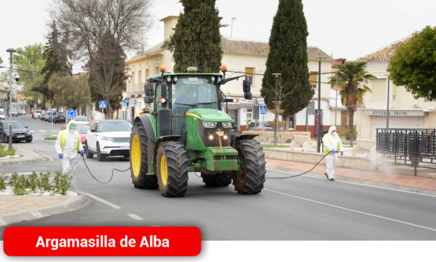 El Ayuntamiento de Argamasilla de Alba comienza las tareas de desinfección contra el COVID-19