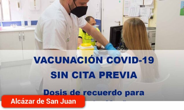 Vacunación Covid-19 sin cita para mayores de 40 años en el Hospital Mancha Centro