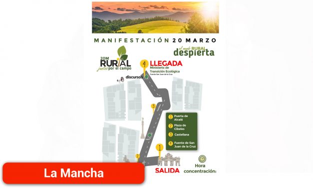 Comunidad de Usuarios de Aguas Subterráneas Mancha Occidental II anima a los regantes a asistir a la manifestación en Madrid ‘por el mundo rural’