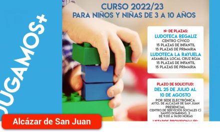La Ludoteca Municipal oferta 60 plazas para niños y niñas de 3 a 10 años