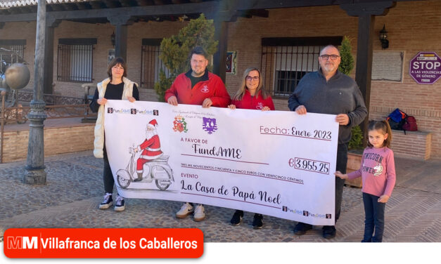 El Ayuntamiento recaudó con la Casita de Papá Noel 3.955,25 euros para Fundame