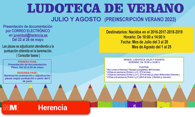 El Ayuntamiento ofrece una edición más, el programa de Ludoteca de Verano