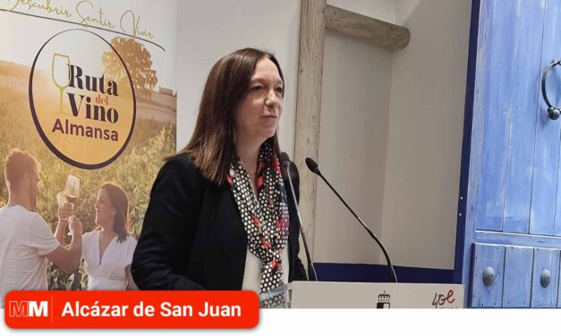 Rosa Melchor presenta la nueva Ruta del Vino de Almansa en calidad de presidenta de ACEVIN